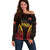 Custom Papua New Guinea Cricket Off Shoulder Sweater Go Barramundis