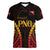 Custom Papua New Guinea Cricket Women V-Neck T-Shirt Go Barramundis