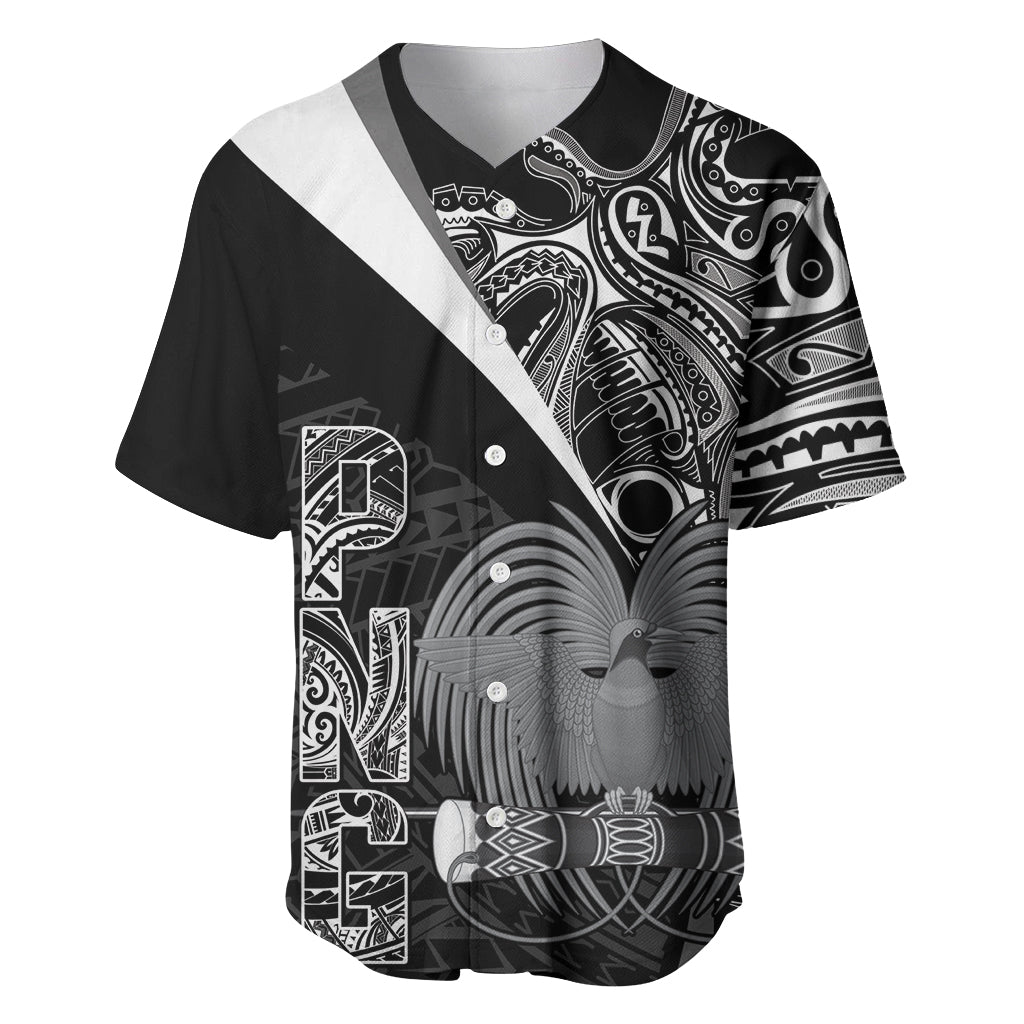 Custom Papua New Guinea Cricket Baseball Jersey Tribal Bird of Paradise Tattoo