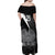 Custom Papua New Guinea Cricket Family Matching Off Shoulder Maxi Dress and Hawaiian Shirt Tribal Bird of Paradise Tattoo