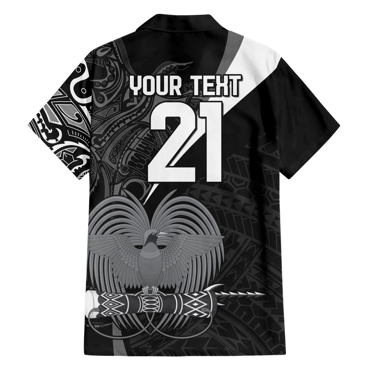 Custom Papua New Guinea Cricket Family Matching Short Sleeve Bodycon Dress and Hawaiian Shirt Tribal Bird of Paradise Tattoo