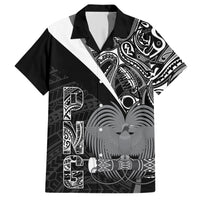 Custom Papua New Guinea Cricket Hawaiian Shirt Tribal Bird of Paradise Tattoo