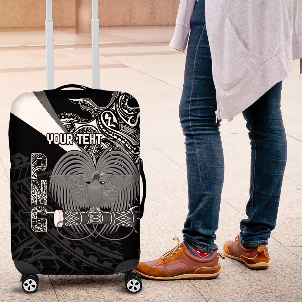 Custom Papua New Guinea Cricket Luggage Cover Tribal Bird of Paradise Tattoo