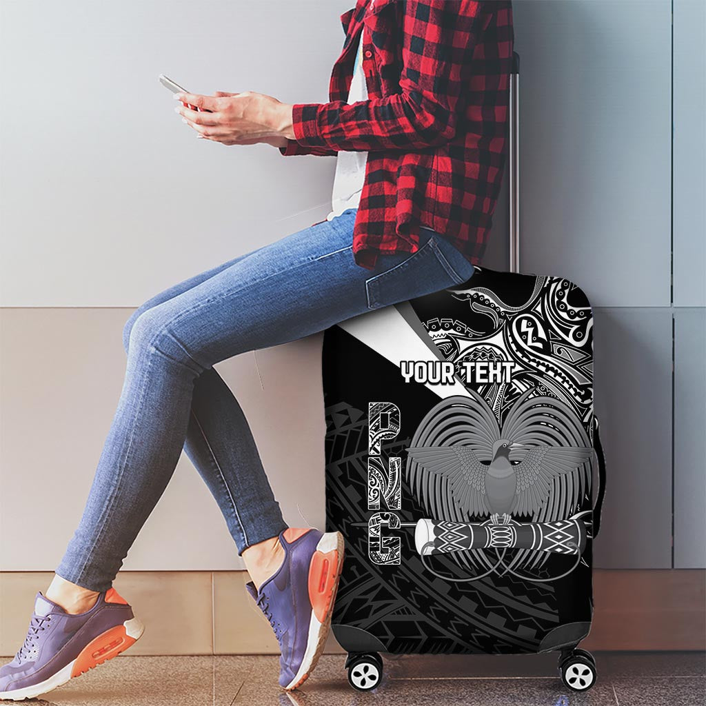 Custom Papua New Guinea Cricket Luggage Cover Tribal Bird of Paradise Tattoo