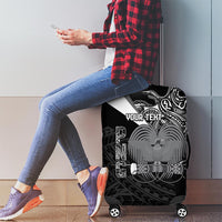 Custom Papua New Guinea Cricket Luggage Cover Tribal Bird of Paradise Tattoo