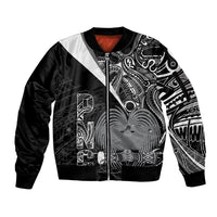 Custom Papua New Guinea Cricket Sleeve Zip Bomber Jacket Tribal Bird of Paradise Tattoo