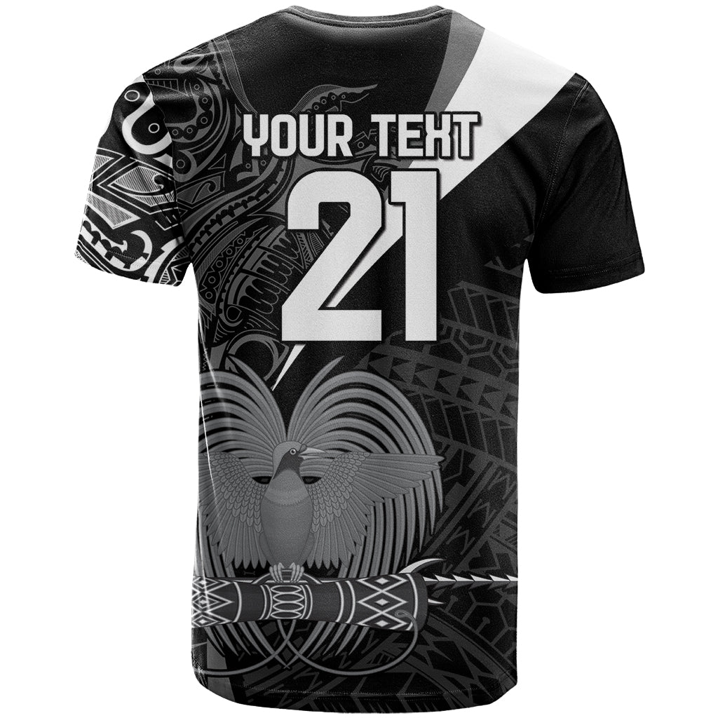 Custom Papua New Guinea Cricket T Shirt Tribal Bird of Paradise Tattoo