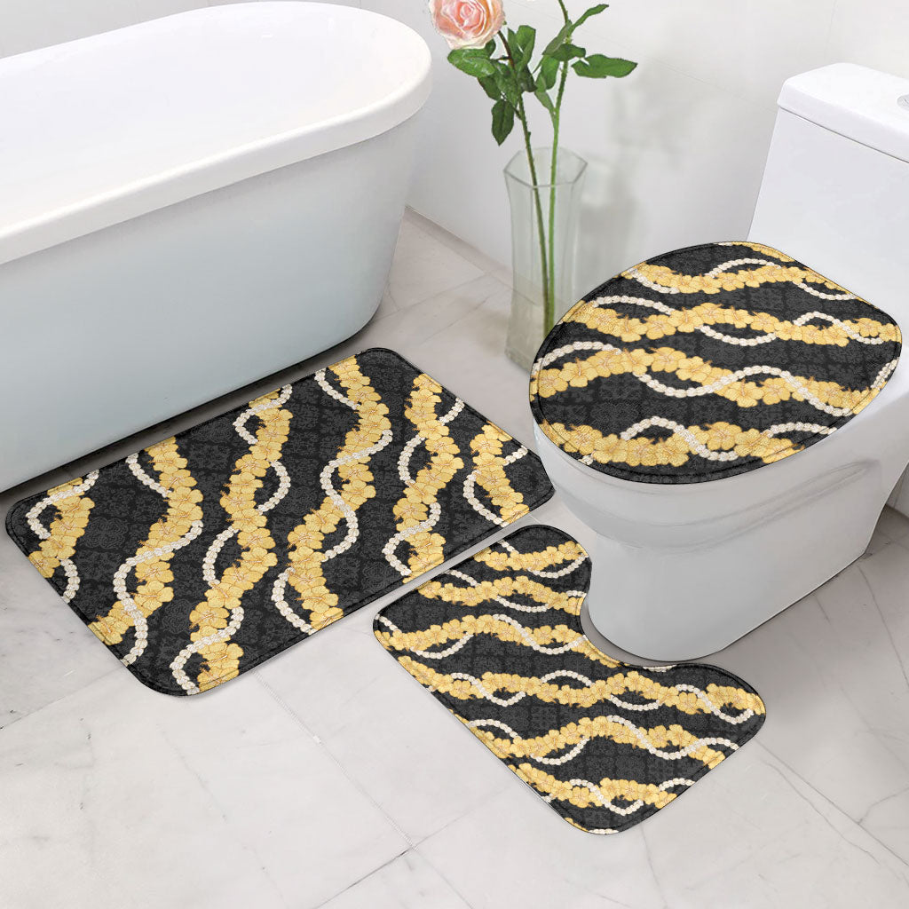 Aloha Melemele Hibiscus Pikake Lei Bathroom Set Hawaiian Quilt Pattern