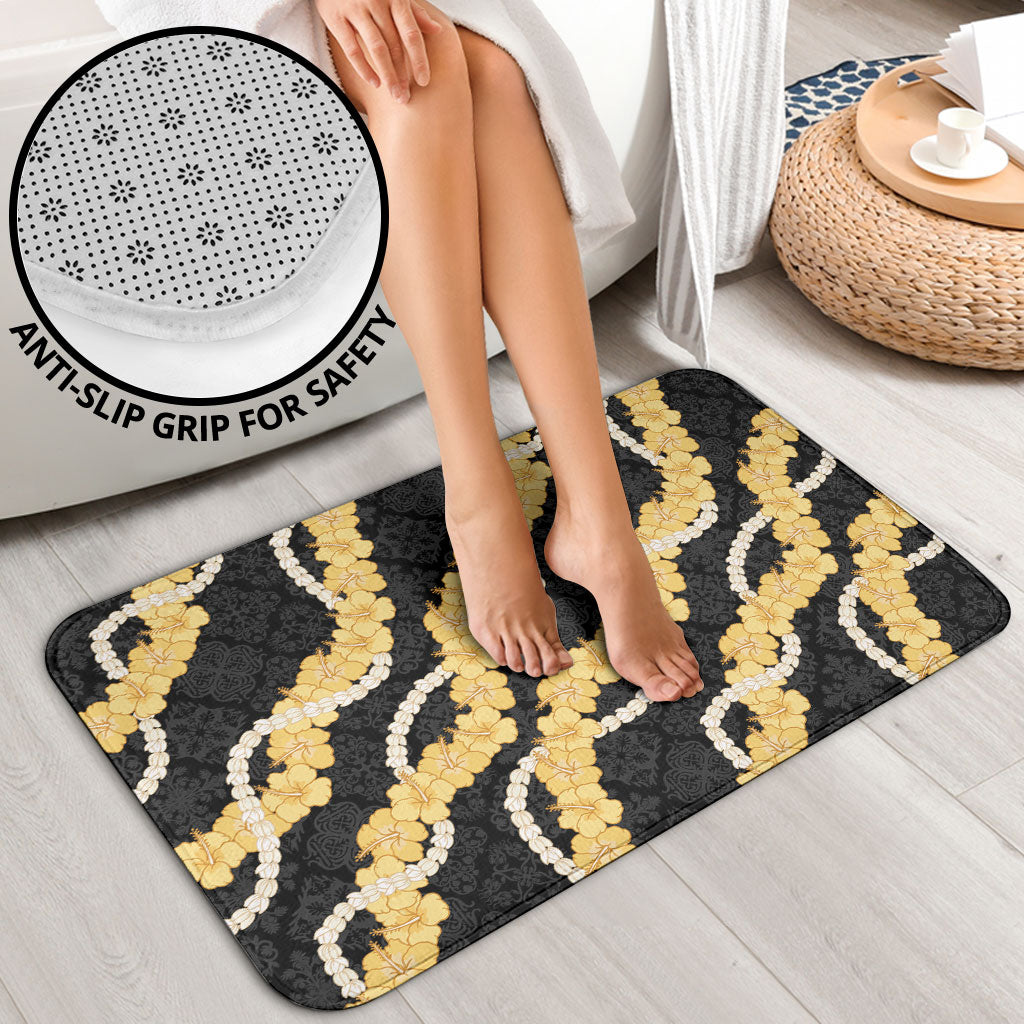 Aloha Melemele Hibiscus Pikake Lei Bathroom Set Hawaiian Quilt Pattern