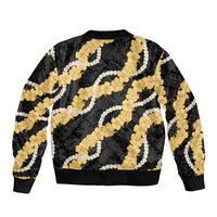 Aloha Melemele Hibiscus Pikake Lei Bomber Jacket Hawaiian Quilt Pattern