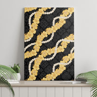 Aloha Melemele Hibiscus Pikake Lei Canvas Wall Art Hawaiian Quilt Pattern