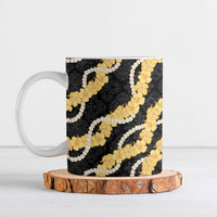 Aloha Melemele Hibiscus Pikake Lei Ceramic Mug Hawaiian Quilt Pattern