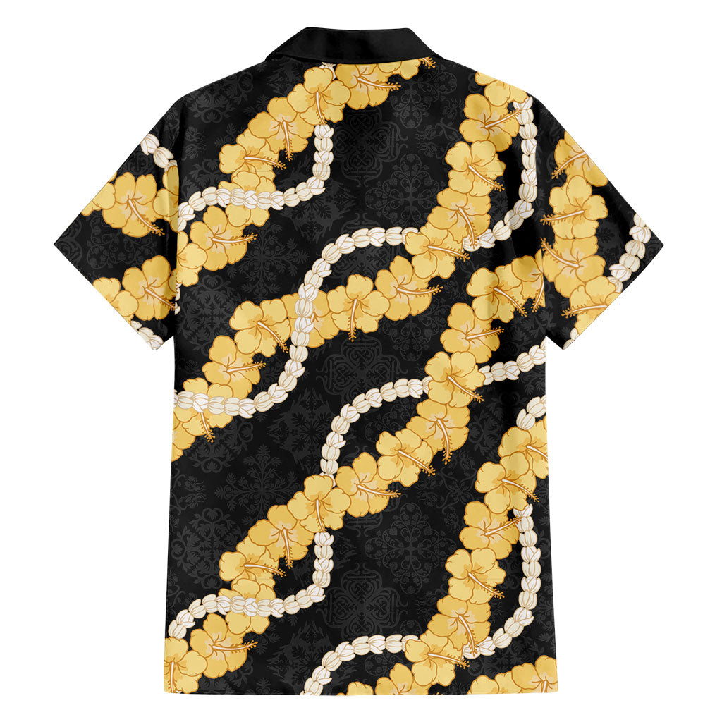 Aloha Melemele Hibiscus Pikake Lei Family Matching Off The Shoulder Long Sleeve Dress and Hawaiian Shirt Hawaiian Quilt Pattern LT9 - Polynesian Pride