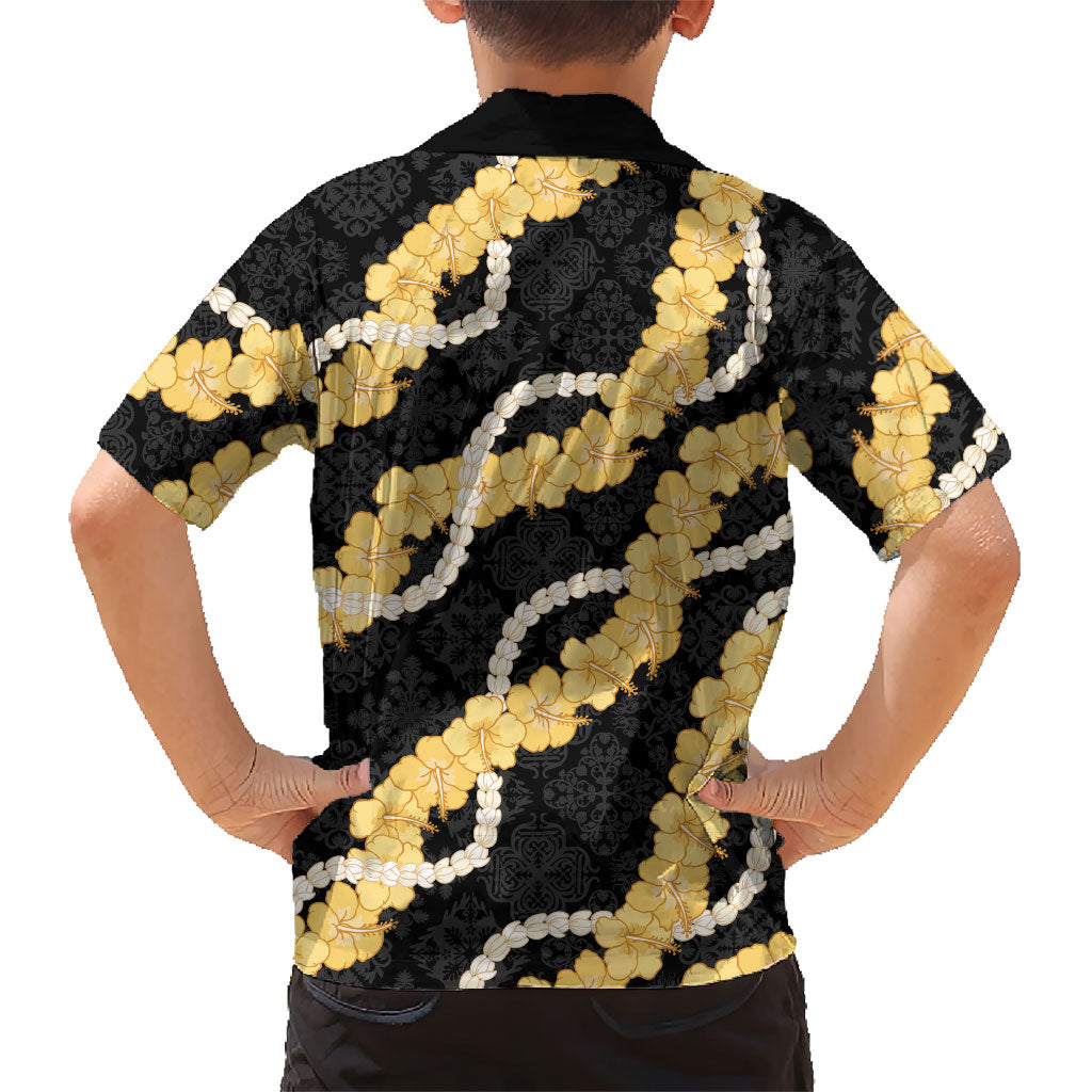 Aloha Melemele Hibiscus Pikake Lei Family Matching Off Shoulder Short Dress and Hawaiian Shirt Hawaiian Quilt Pattern