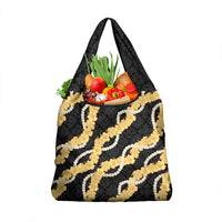 Aloha Melemele Hibiscus Pikake Lei Grocery Bag Hawaiian Quilt Pattern