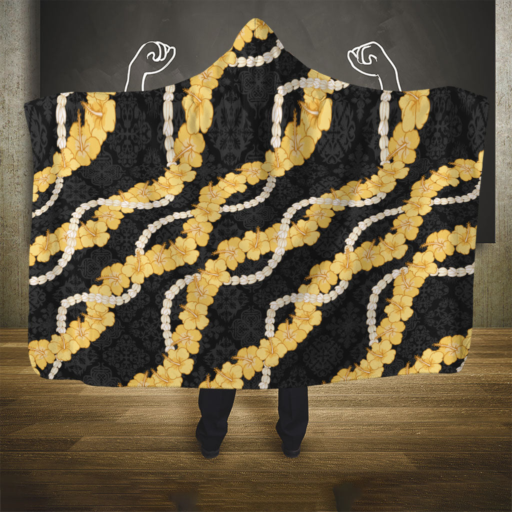 Aloha Melemele Hibiscus Pikake Lei Hooded Blanket Hawaiian Quilt Pattern