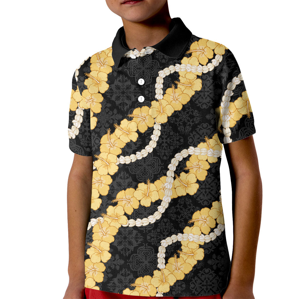 Aloha Melemele Hibiscus Pikake Lei Kid Polo Shirt Hawaiian Quilt Pattern