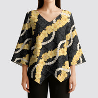 Aloha Melemele Hibiscus Pikake Lei Kimono Sleeve Blouse Hawaiian Quilt Pattern