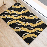 Aloha Melemele Hibiscus Pikake Lei Rubber Doormat Hawaiian Quilt Pattern