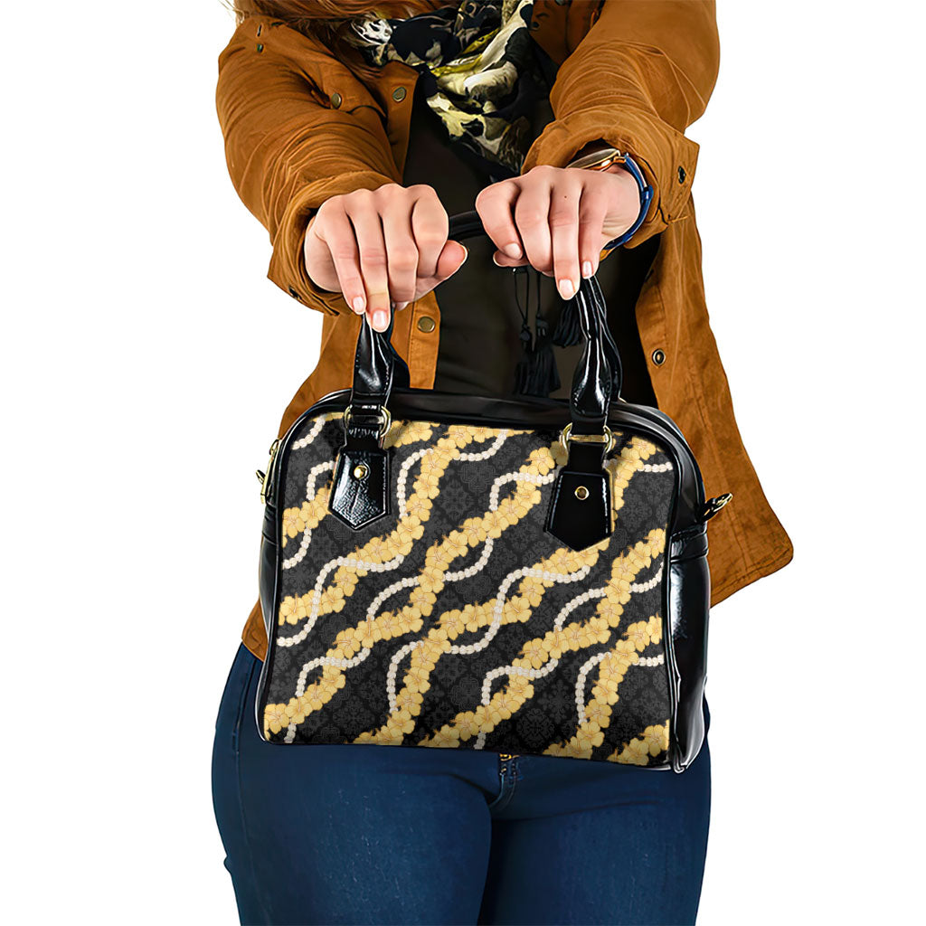 Aloha Melemele Hibiscus Pikake Lei Shoulder Handbag Hawaiian Quilt Pattern