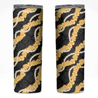 Aloha Melemele Hibiscus Pikake Lei Skinny Tumbler Hawaiian Quilt Pattern