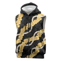 Aloha Melemele Hibiscus Pikake Lei Sleeveless Zip Hoodie Hawaiian Quilt Pattern
