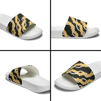 Aloha Melemele Hibiscus Pikake Lei Slide Sandals Hawaiian Quilt Pattern