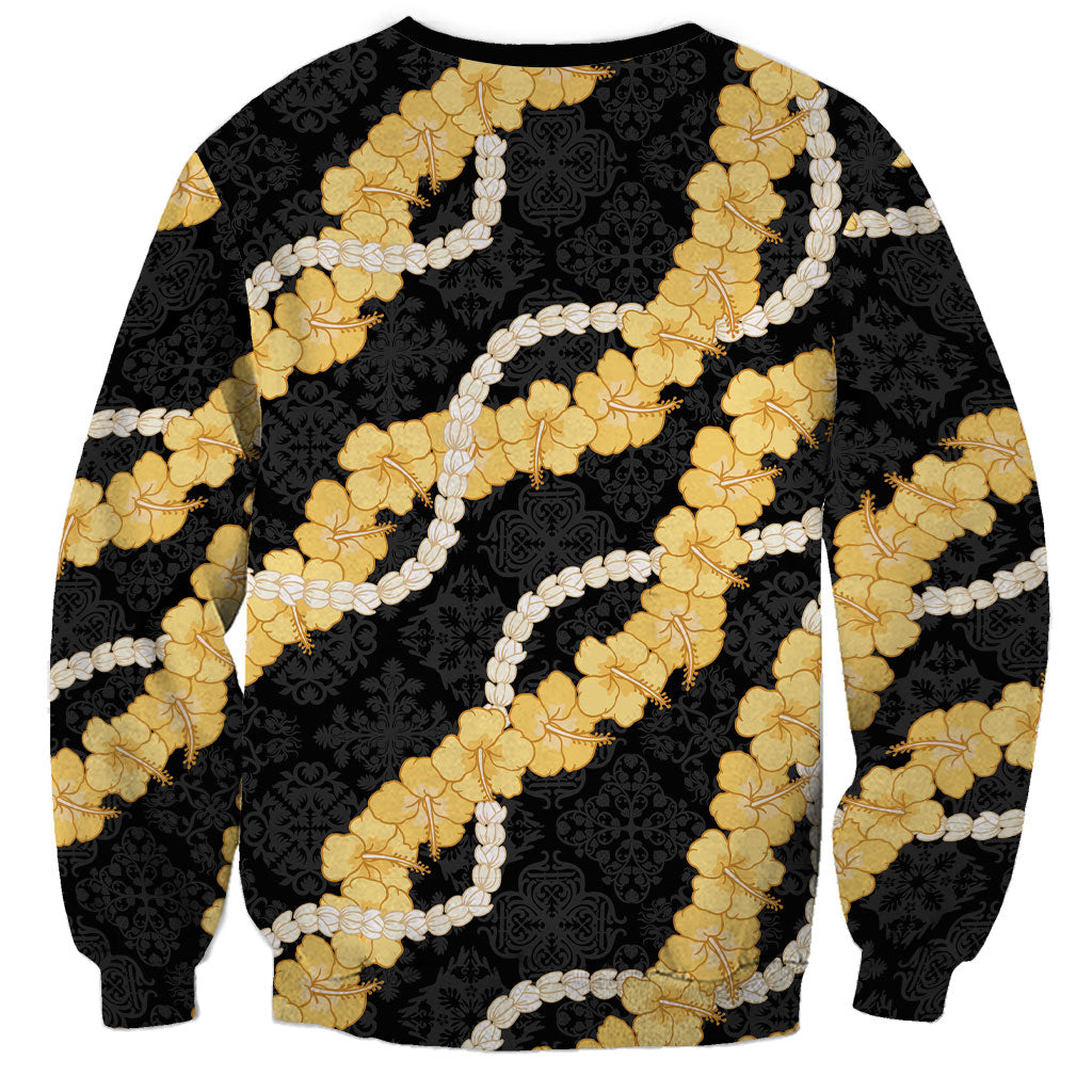 Aloha Melemele Hibiscus Pikake Lei Sweatshirt Hawaiian Quilt Pattern