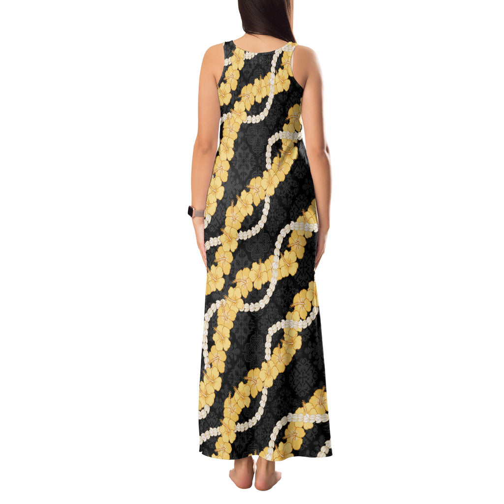Aloha Melemele Hibiscus Pikake Lei Tank Maxi Dress Hawaiian Quilt Pattern