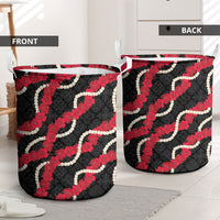Aloha Ula'ula Hibiscus Pikake Lei Laundry Basket Hawaiian Quilt Pattern