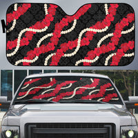 Aloha Ula'ula Hibiscus Pikake Lei Auto Sun Shade Hawaiian Quilt Pattern
