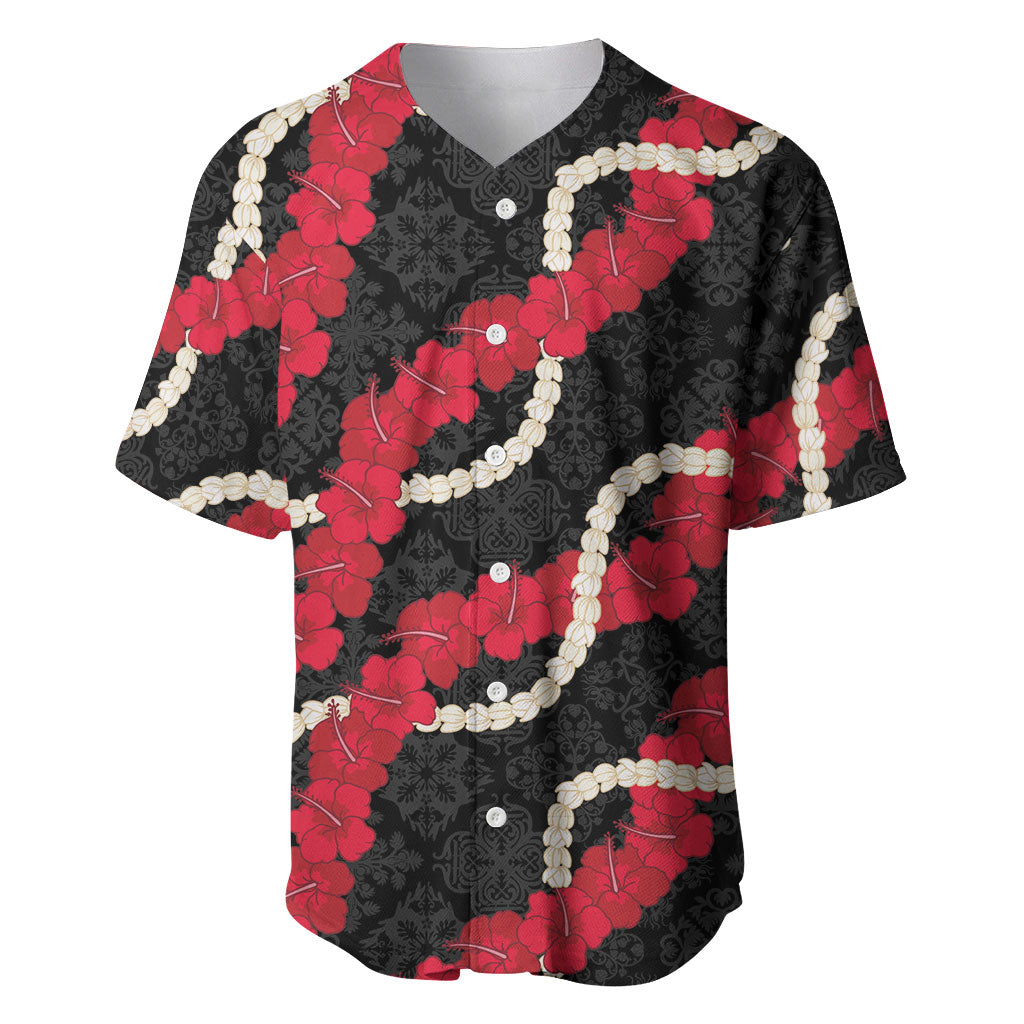 Aloha Ula'ula Hibiscus Pikake Lei Baseball Jersey Hawaiian Quilt Pattern