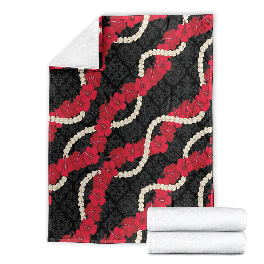 Aloha Ula'ula Hibiscus Pikake Lei Blanket Hawaiian Quilt Pattern