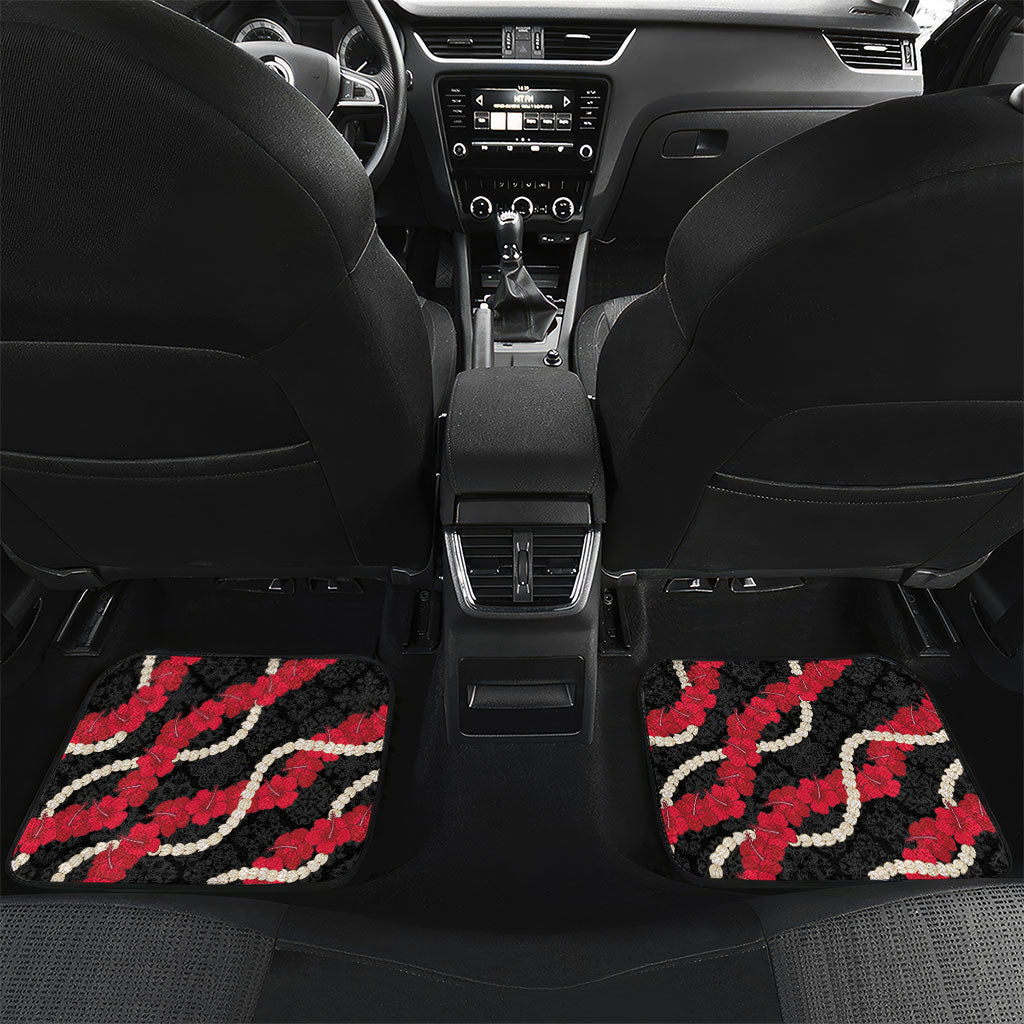 Aloha Ula'ula Hibiscus Pikake Lei Car Mats Hawaiian Quilt Pattern