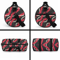 Aloha Ula'ula Hibiscus Pikake Lei Duffle Bag Hawaiian Quilt Pattern LT9 - Polynesian Pride