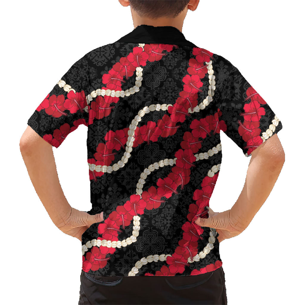 Aloha Ula'ula Hibiscus Pikake Lei Family Matching Mermaid Dress and Hawaiian Shirt Hawaiian Quilt Pattern