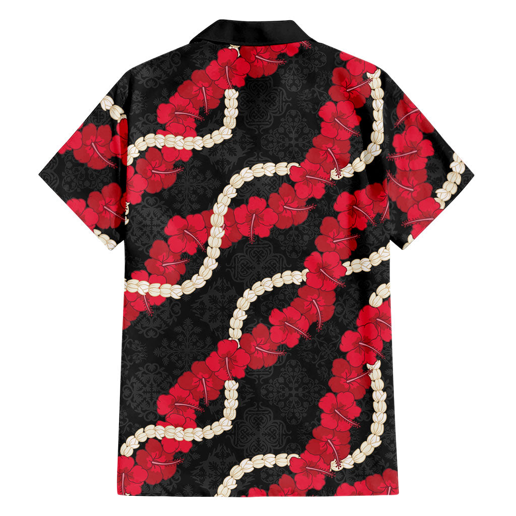Aloha Ula'ula Hibiscus Pikake Lei Family Matching Off The Shoulder Long Sleeve Dress and Hawaiian Shirt Hawaiian Quilt Pattern