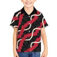 Aloha Ula'ula Hibiscus Pikake Lei Family Matching Off Shoulder Maxi Dress and Hawaiian Shirt Hawaiian Quilt Pattern