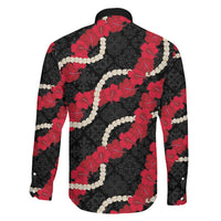 Aloha Ula'ula Hibiscus Pikake Lei Family Matching Off Shoulder Short Dress and Hawaiian Shirt Hawaiian Quilt Pattern