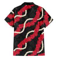 Aloha Ula'ula Hibiscus Pikake Lei Family Matching Short Sleeve Bodycon Dress and Hawaiian Shirt Hawaiian Quilt Pattern