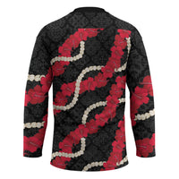 Aloha Ula'ula Hibiscus Pikake Lei Hockey Jersey Hawaiian Quilt Pattern
