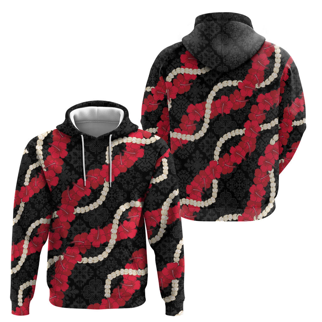 Aloha Ula'ula Hibiscus Pikake Lei Hoodie Hawaiian Quilt Pattern