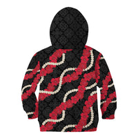 Aloha Ula'ula Hibiscus Pikake Lei Kid Hoodie Hawaiian Quilt Pattern