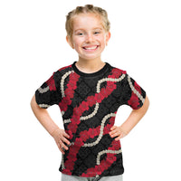 Aloha Ula'ula Hibiscus Pikake Lei Kid T Shirt Hawaiian Quilt Pattern