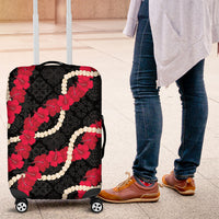 Aloha Ula'ula Hibiscus Pikake Lei Luggage Cover Hawaiian Quilt Pattern