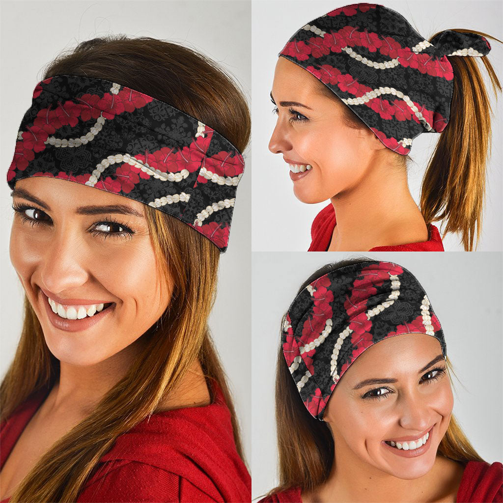 Aloha Ula'ula Hibiscus Pikake Lei Neck Gaiter Hawaiian Quilt Pattern
