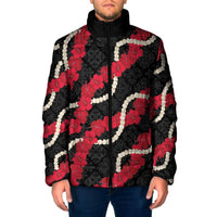 Aloha Ula'ula Hibiscus Pikake Lei Padded Jacket Hawaiian Quilt Pattern