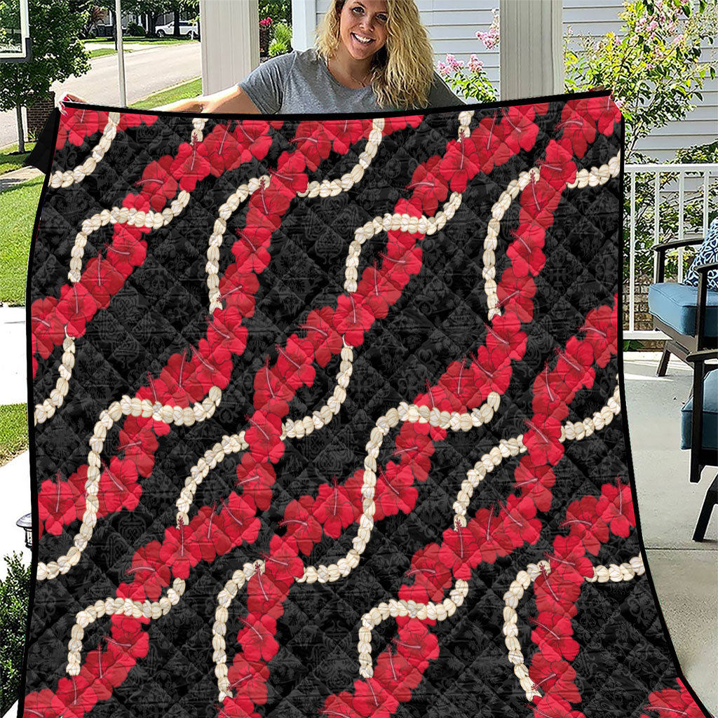 Aloha Ula'ula Hibiscus Pikake Lei Quilt Hawaiian Quilt Pattern