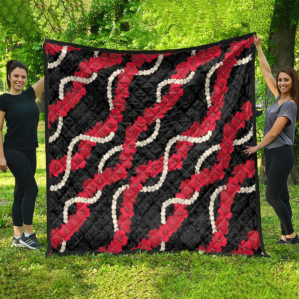 Aloha Ula'ula Hibiscus Pikake Lei Quilt Hawaiian Quilt Pattern