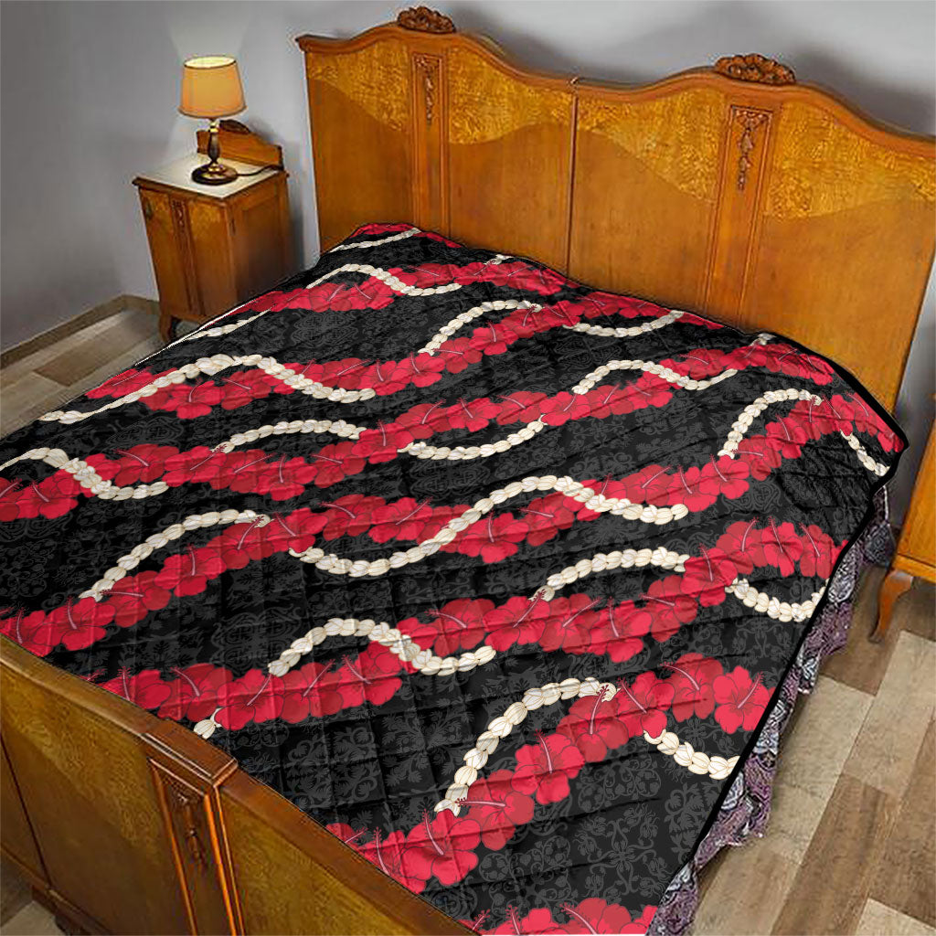 Aloha Ula'ula Hibiscus Pikake Lei Quilt Hawaiian Quilt Pattern